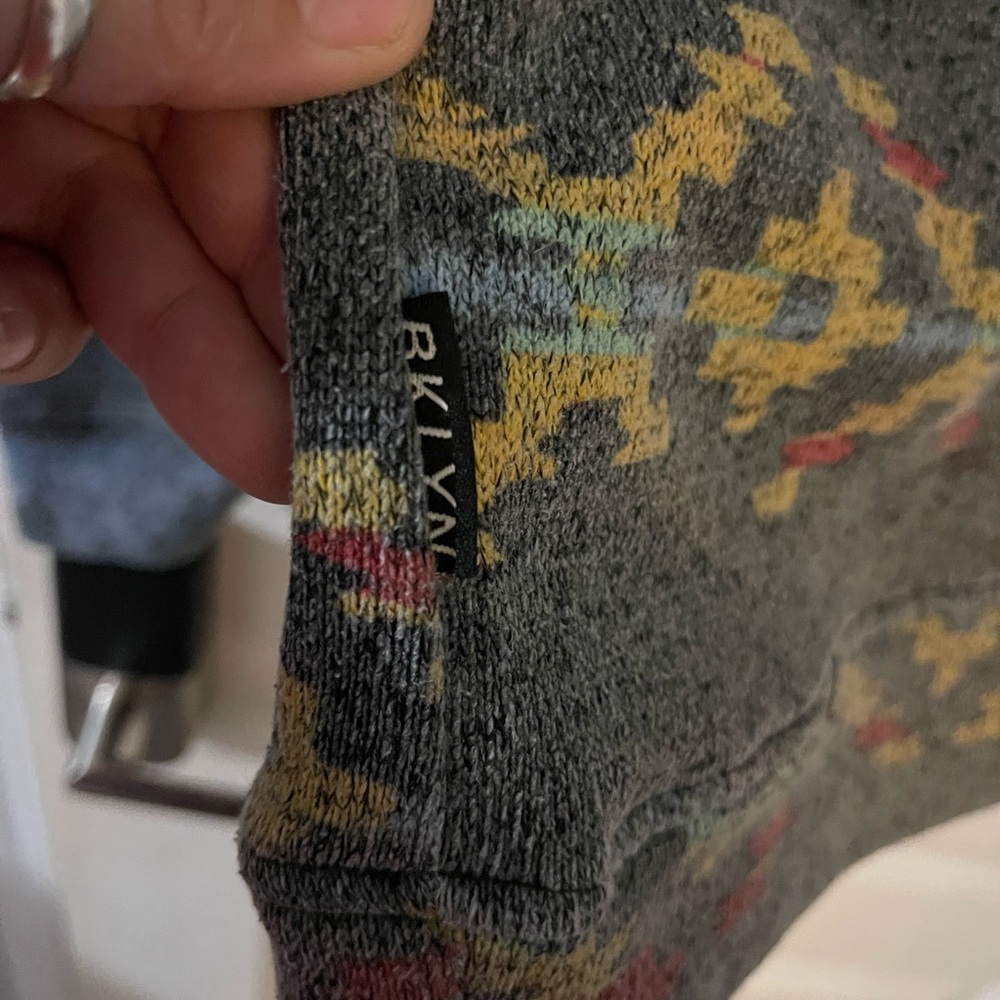 Brooklyn Cloth Gray Multicolor Patterned Hoodie - image 5